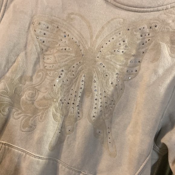 Arizona Jean Company beige colored hoodie. Juniors size large - Picture 2 of 3